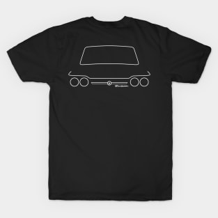 Sunbeam Stiletto classic car front and back outline graphic (white) T-Shirt